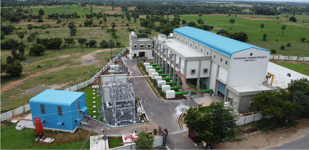Pump House 4 at Athikadavu–Avinadhi Lift Irrigation Scheme, Tamil Nadu